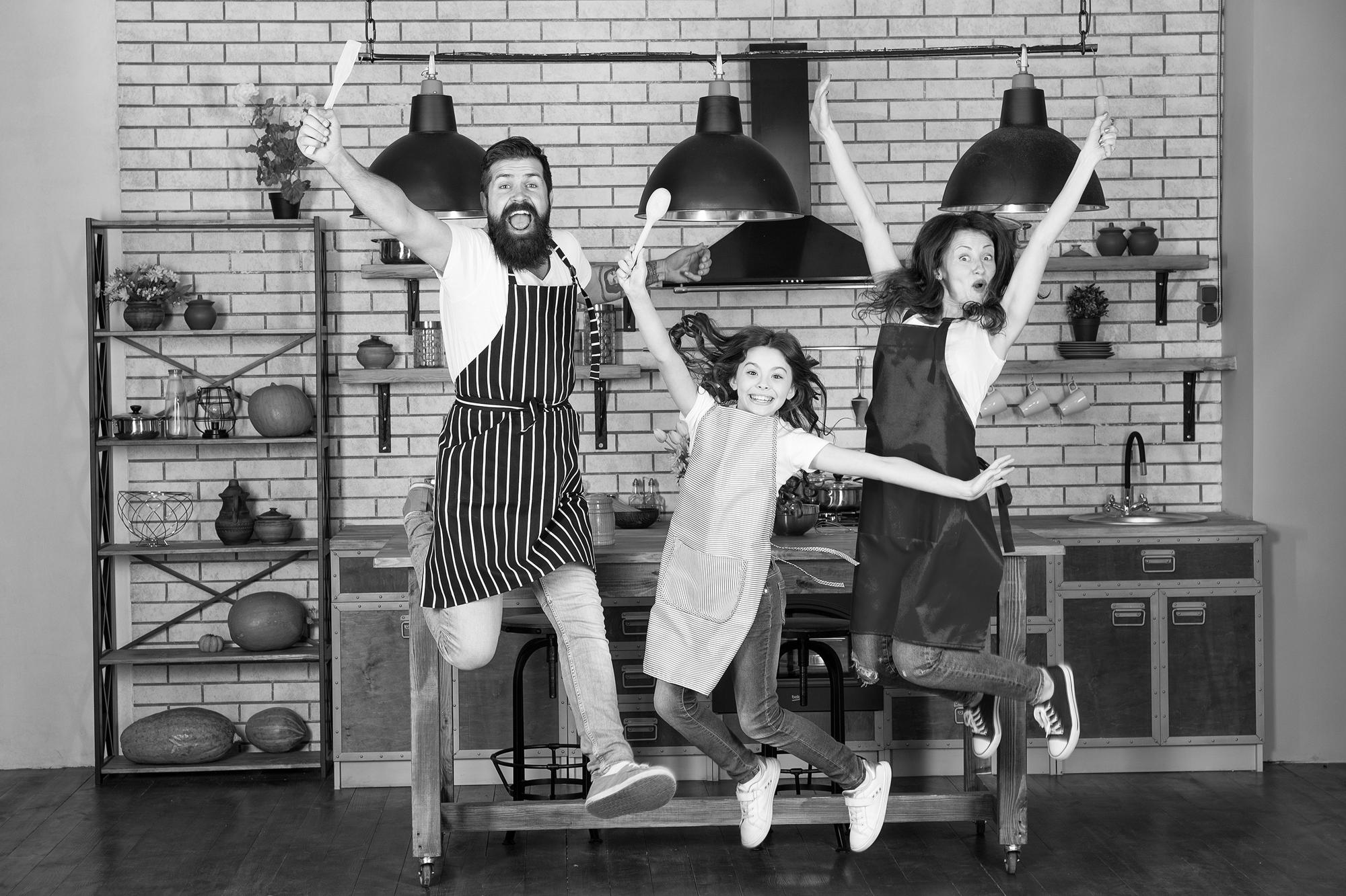 Cozy workshop studio with cooking stations